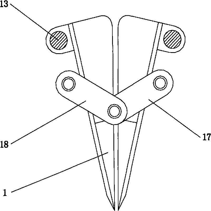 In-line planting device of transplanter