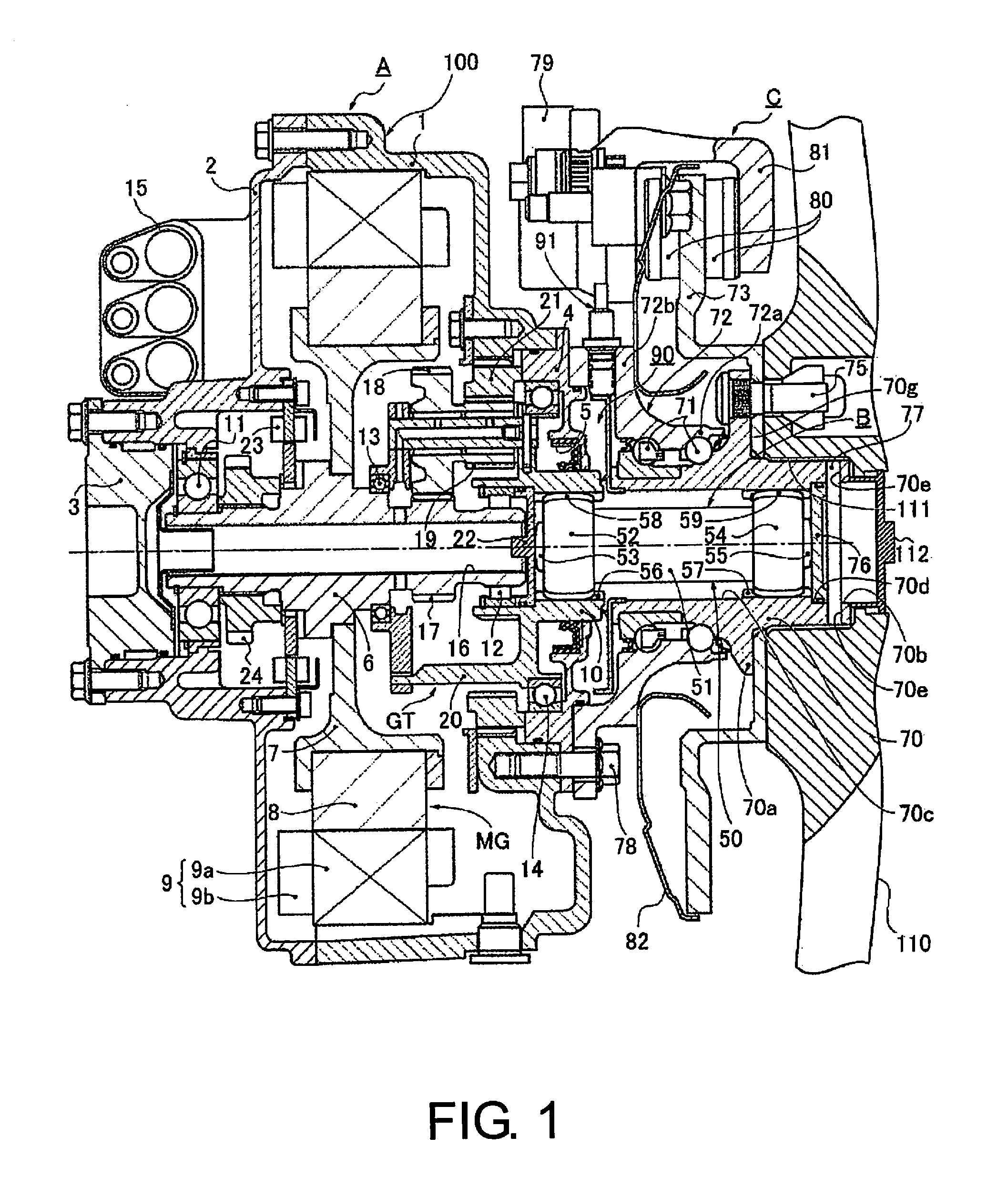 In-wheel motor unit for a vehicle