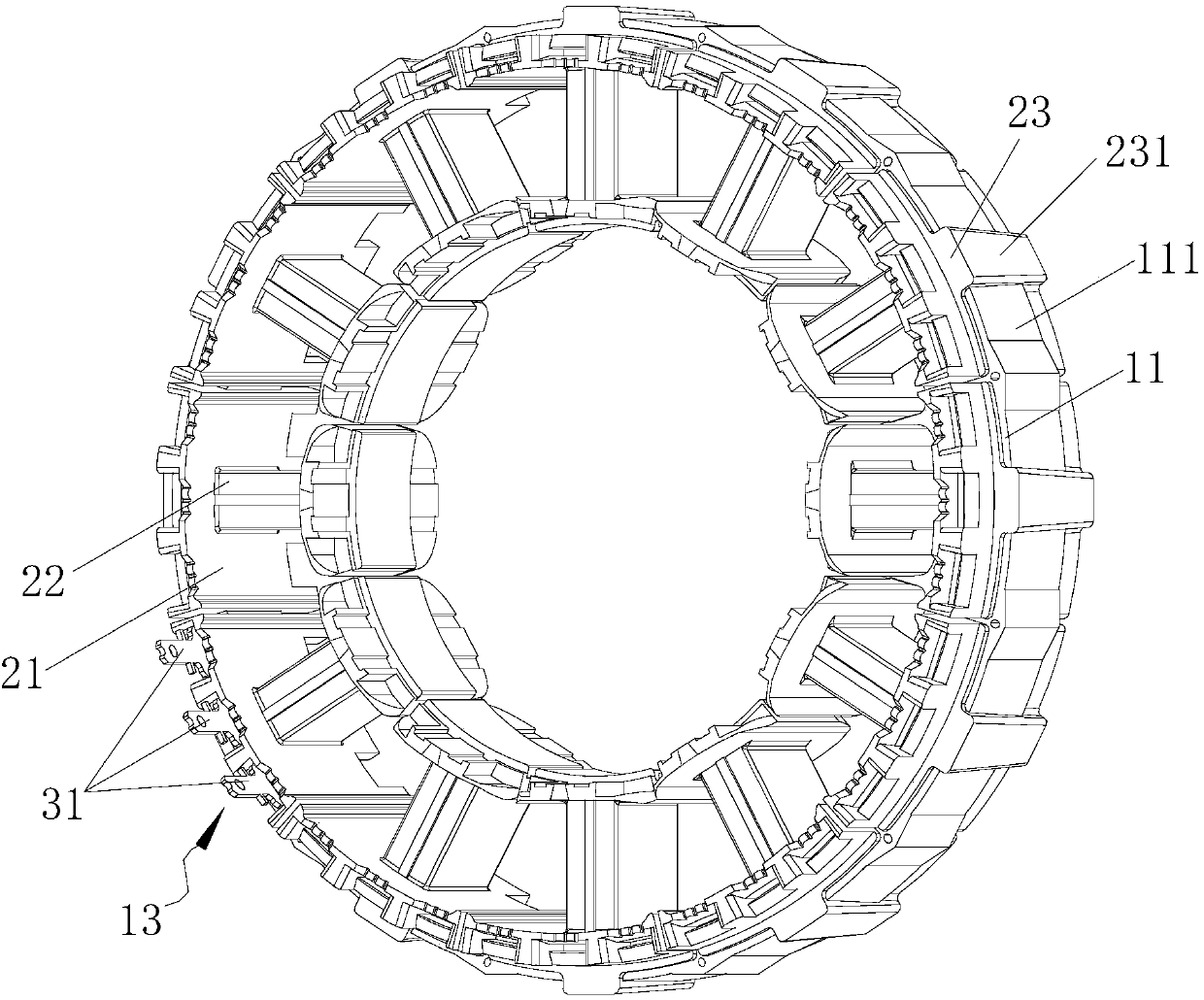 A stator assembly and its manufacturing method