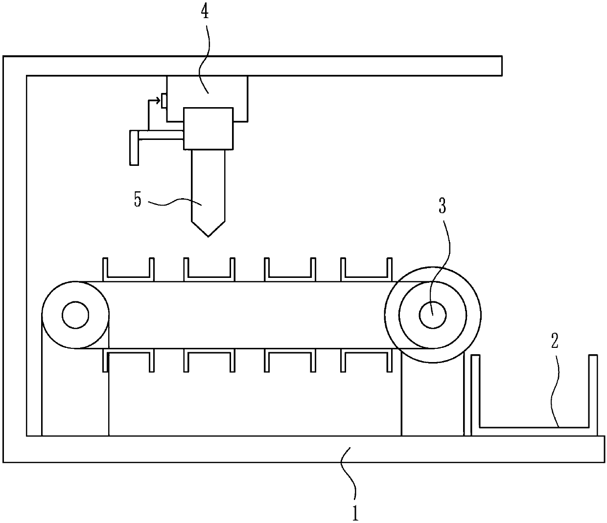 Code spraying device for entrance guard card surface processing