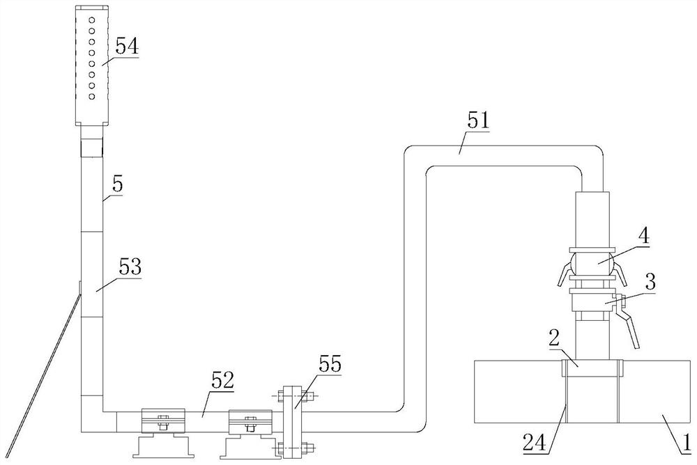 Temporary treatment device and method for natural gas long-distance pipeline station yard under emergency working condition