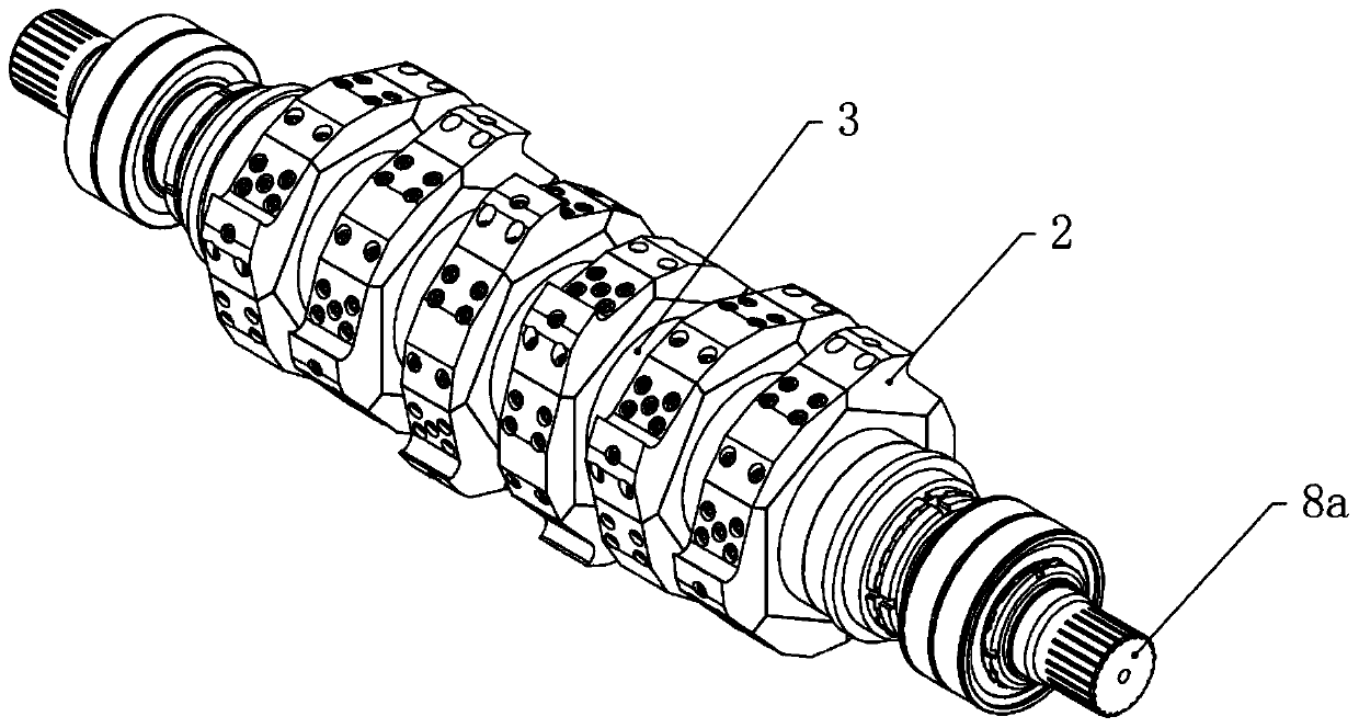 Dual-shaft unpacking and breaking device