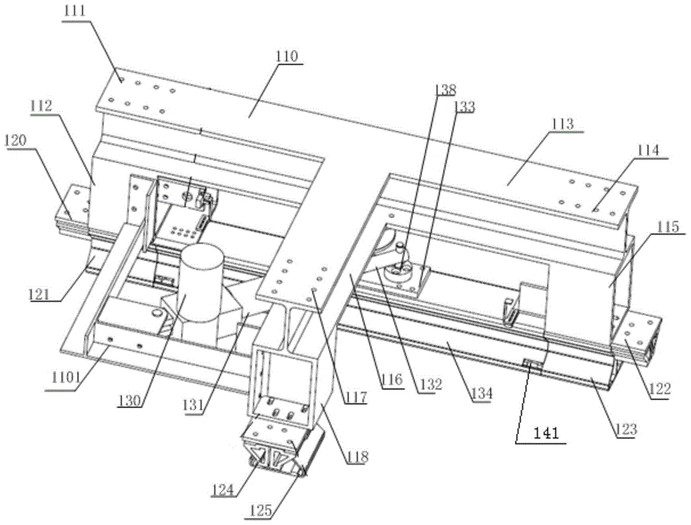 A robot T-shaped track steering mechanism and steering method