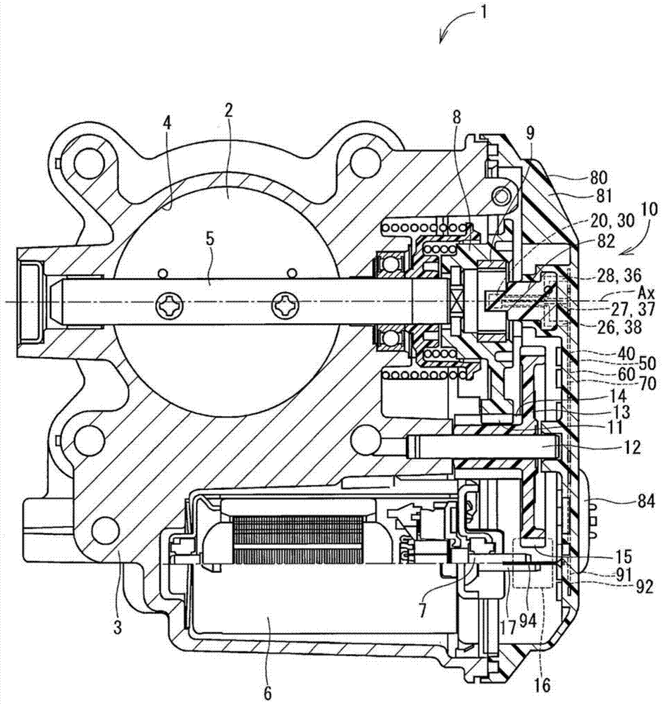 Rotation angle detection device and rotation drive unit using the same