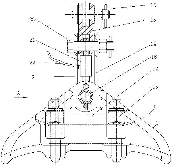 Suspension clamp with monitoring function