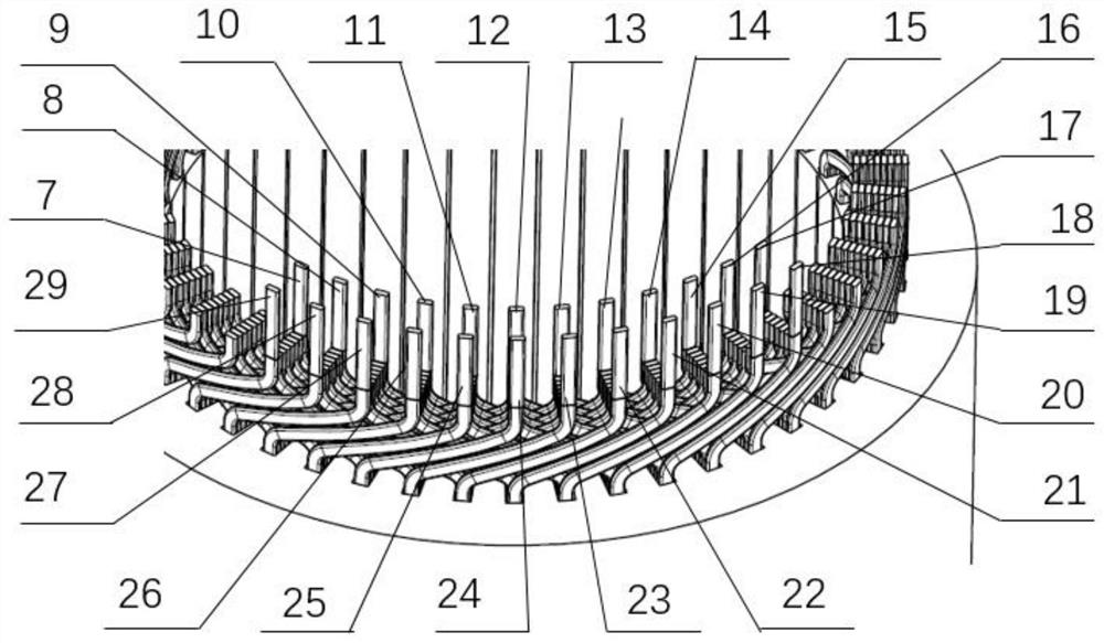 Flat wire motor stator and flat wire motor