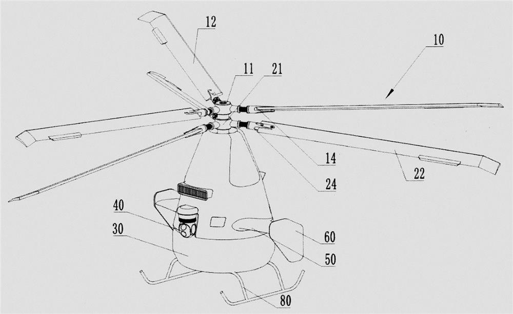 Coaxial helicopter and flexible variable-pitch rotor wing