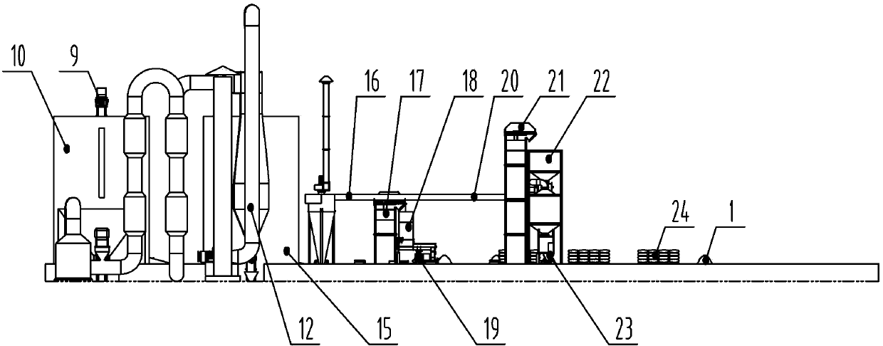 Biomass particle forming production line and method