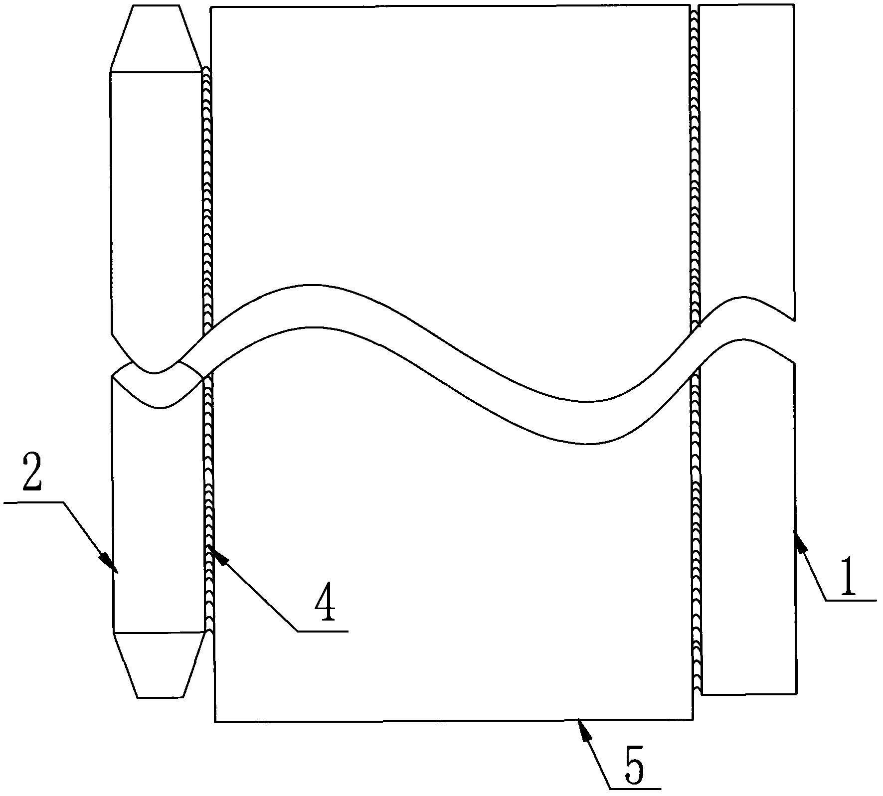 Locking opening structure of steel cofferdam and construction method for locking opening structure