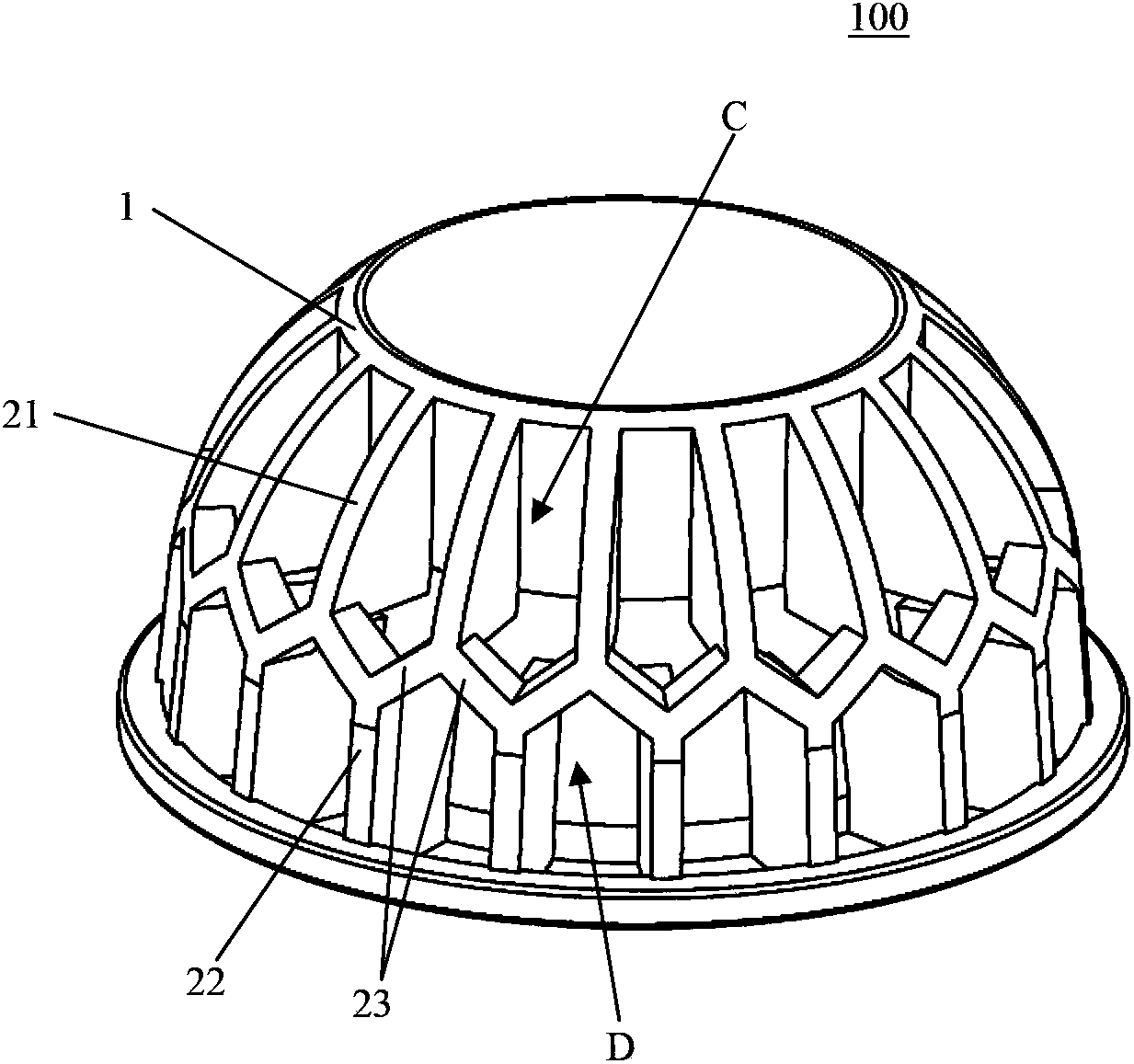 Radiating device and illuminating device with same