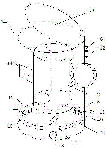 Sensing detection device suitable for electrode and sensitive element replacement at constant temperature