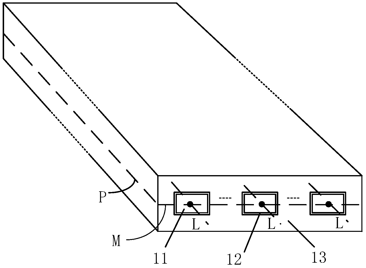 Rectangular-cross-section conductor internally provided with multiple inner cores and capable of reducing AC resistance