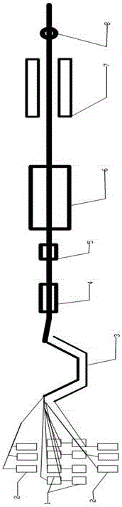 A hybrid basalt fiber and glass fiber reinforced resin bar