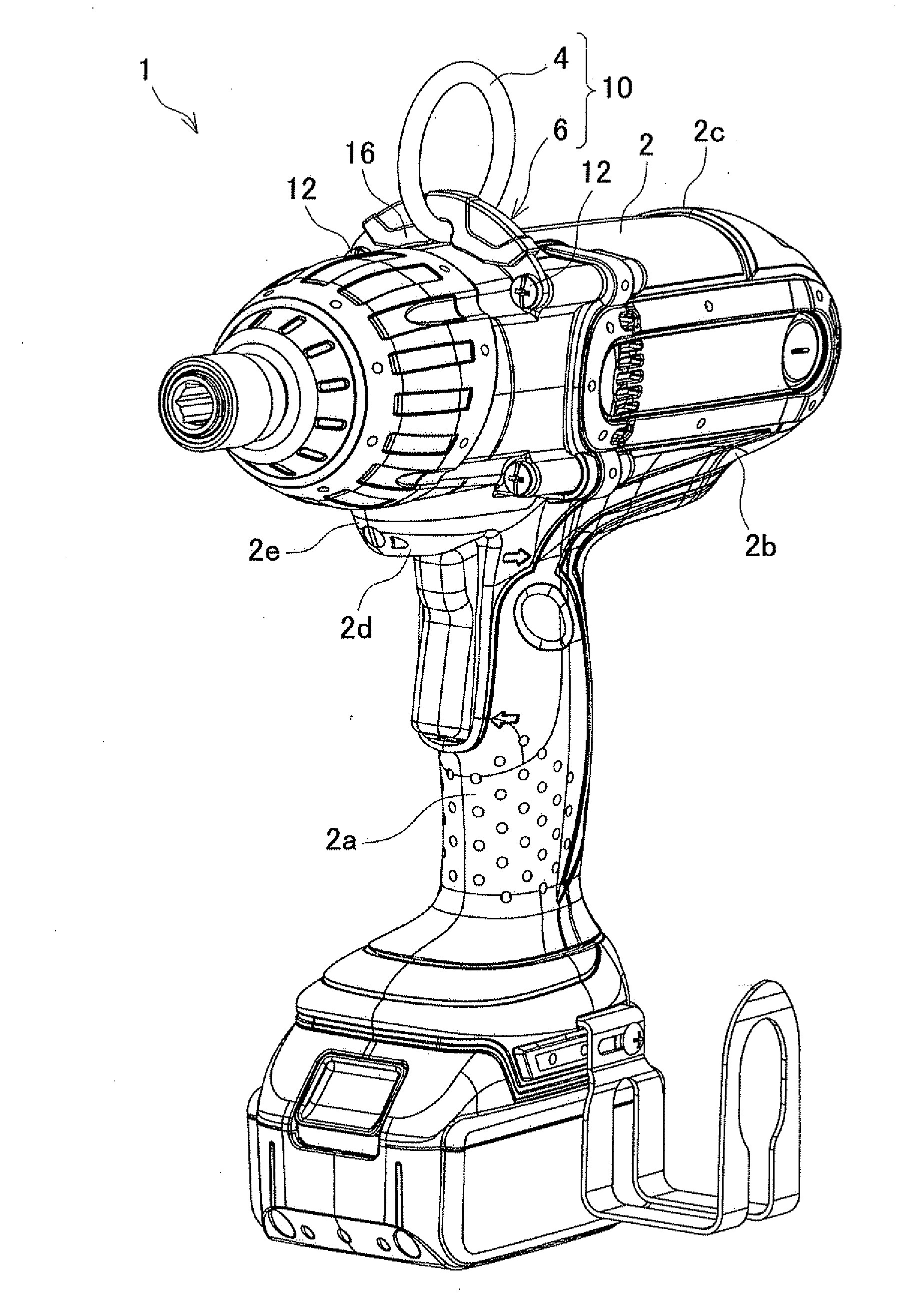 Power tool and suspension device for the power tool