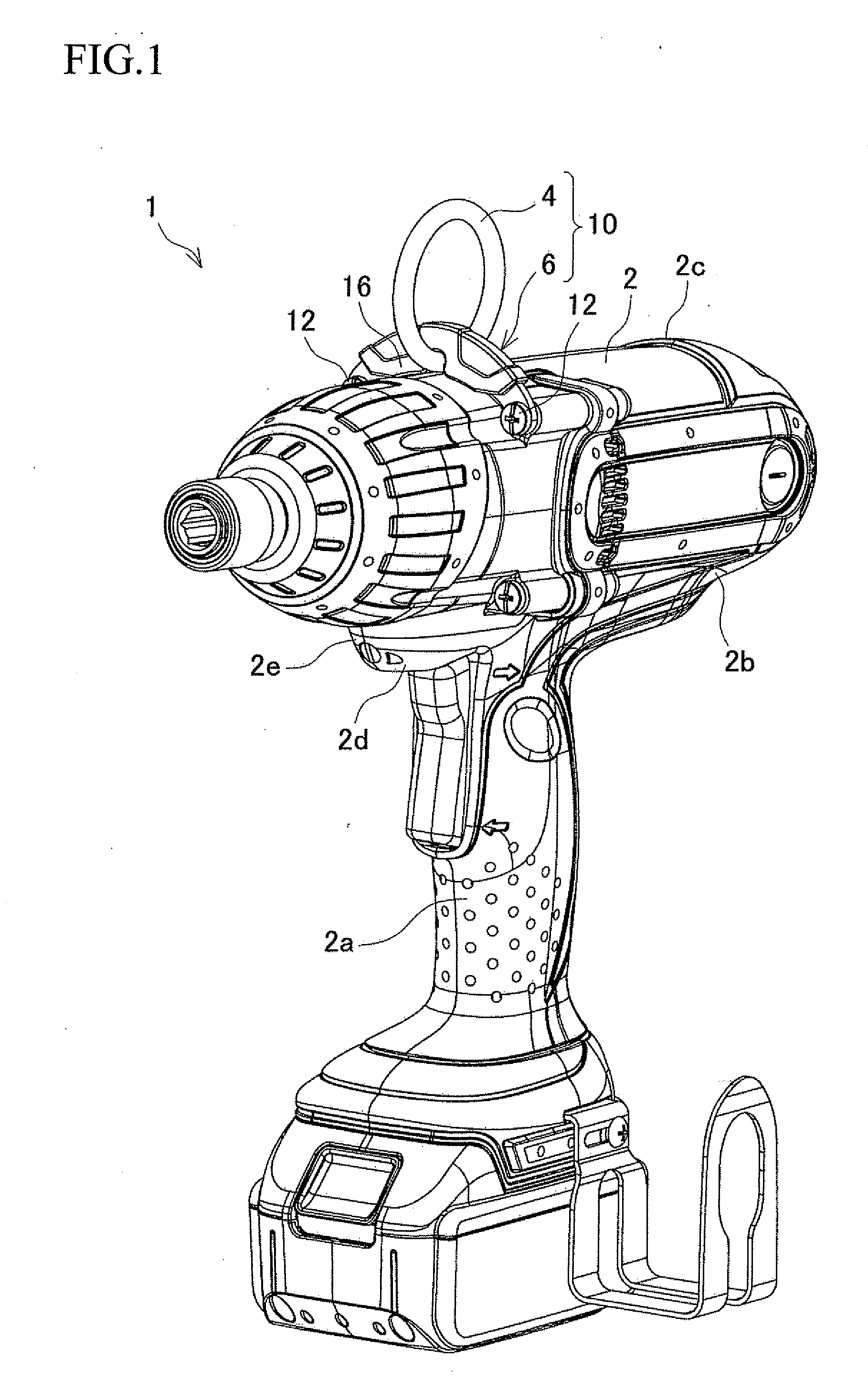 Power tool and suspension device for the power tool