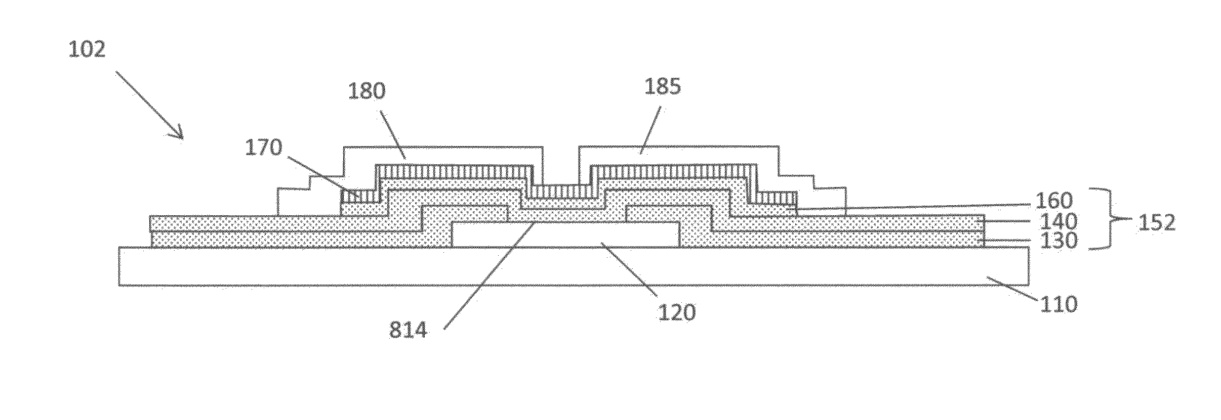 Method for forming a variable thickness dielectric stack