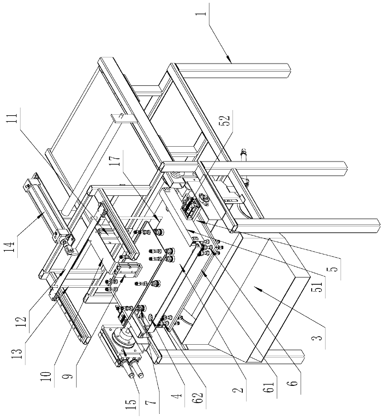 A kind of unpacking device of vial set