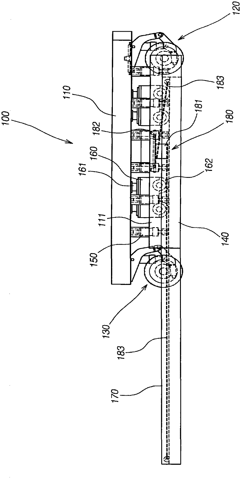 Movable rail apparatus for transferring ships and method of transferring ships using the same