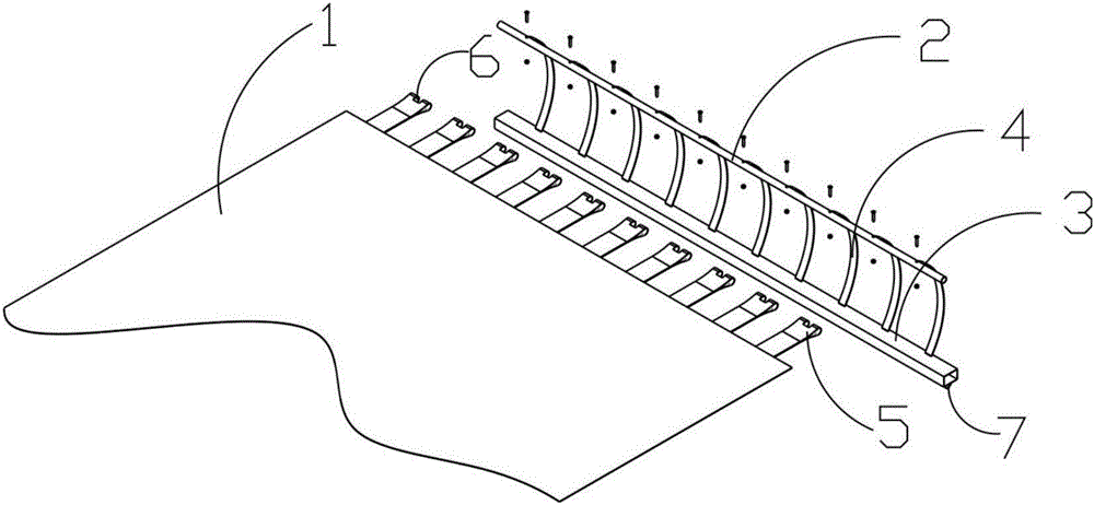 Connection structure for trampoline plate springs