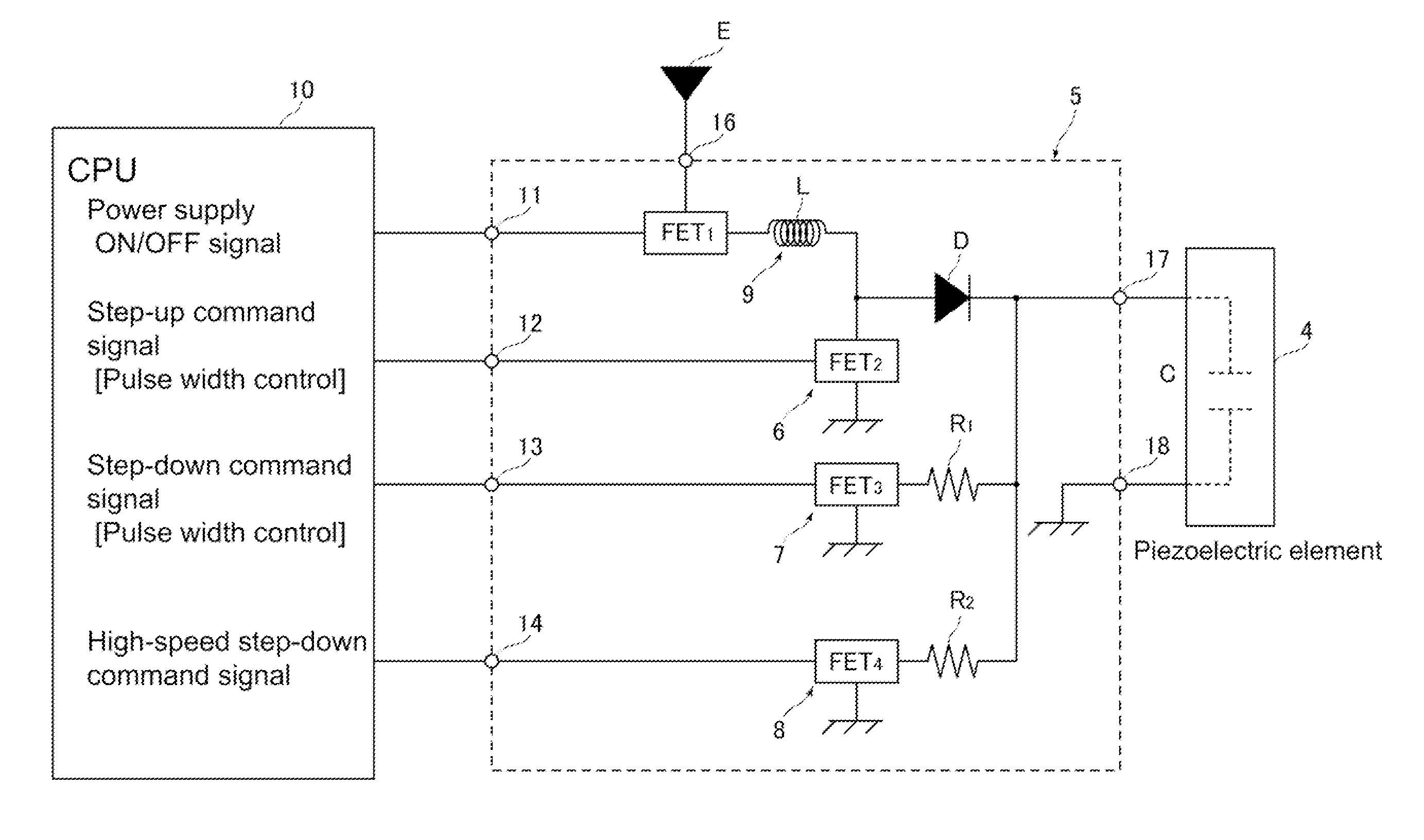 Pressure control valve driving circuit for pressure type flow rate control device with flow rate self-diagnosis function