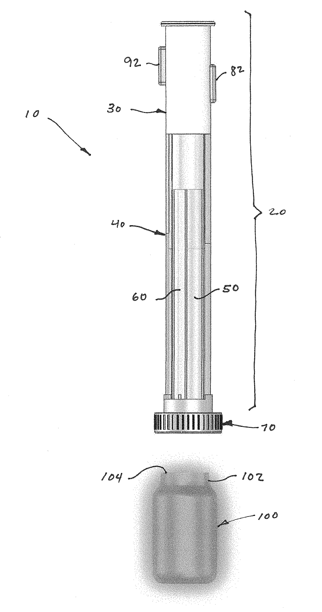 Device and kit for dosing and dispensing non-liquid medicine