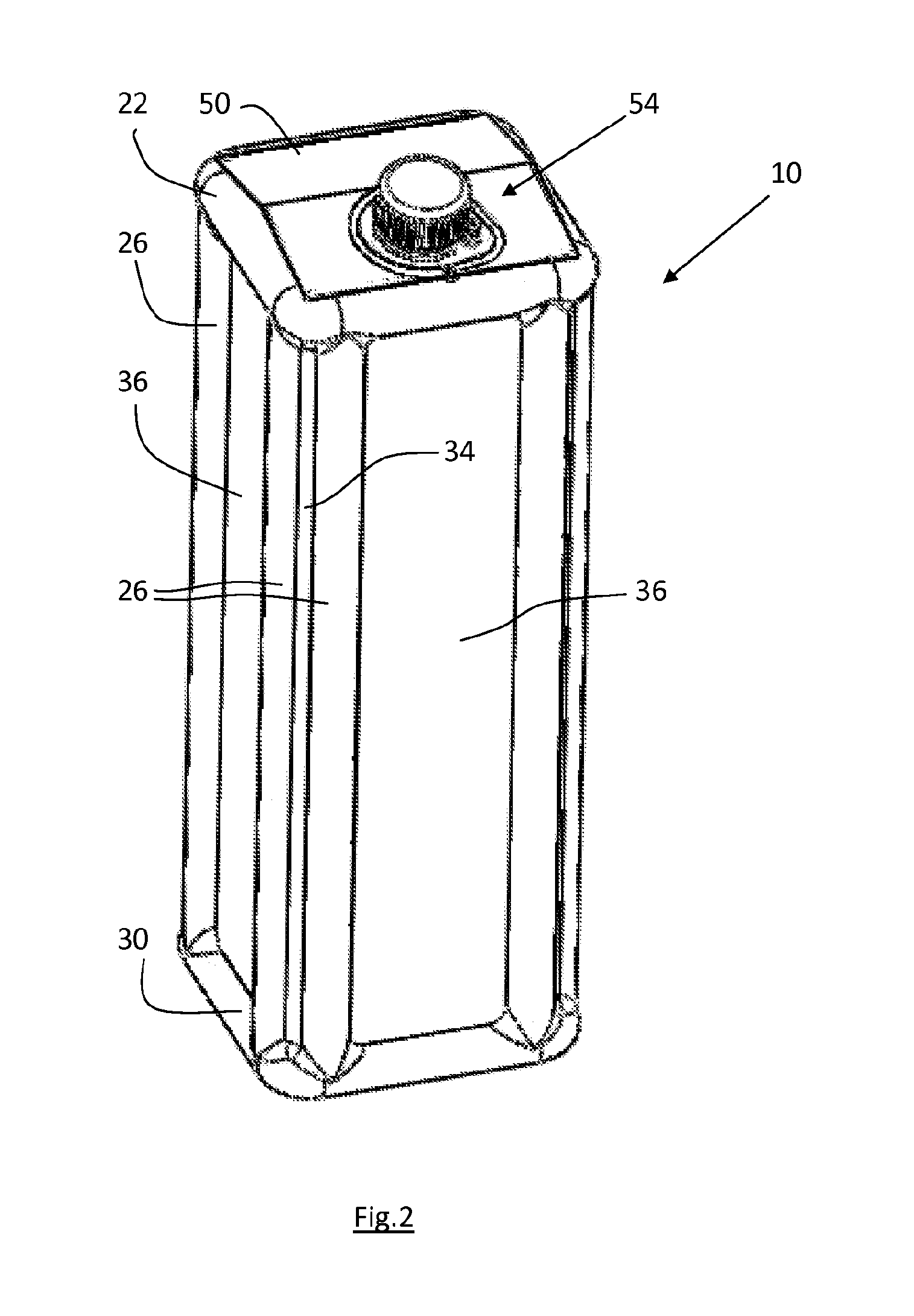 Container, container blank, and method of manufacture
