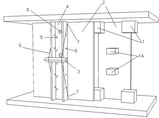 A construction device for prefabricated surfaces and cast-in-place core-filled walls