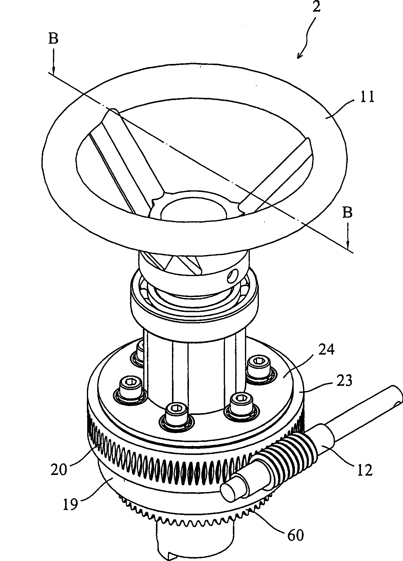 Two-segment differential type planetary gear train driver