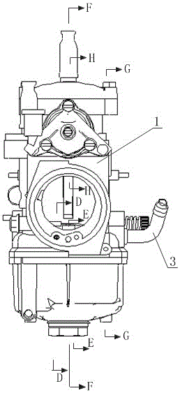 A flat-suction plunger carburetor for large-displacement competitive cross-country motorcycles