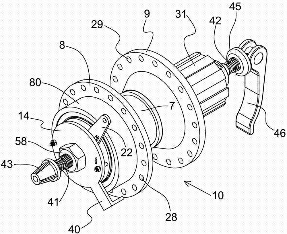 Bicycle expansion brake hub assembly