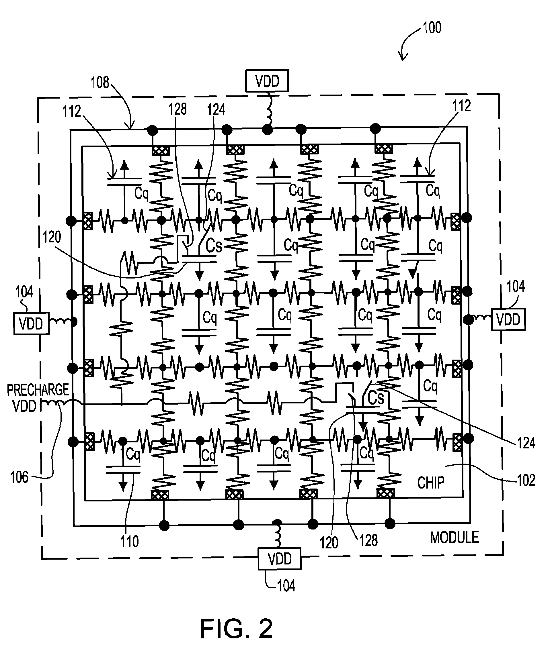 Device and method to eliminate step response power supply perturbation