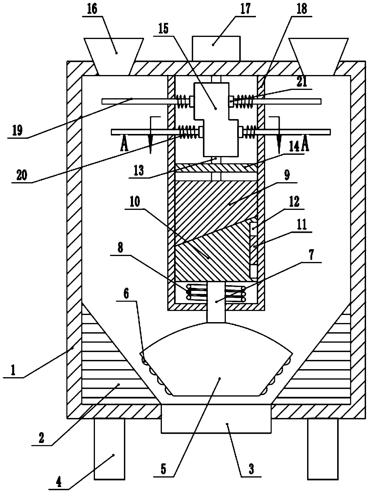 Environment-friendly treatment equipment for intermittent feeding type glass solid wastes