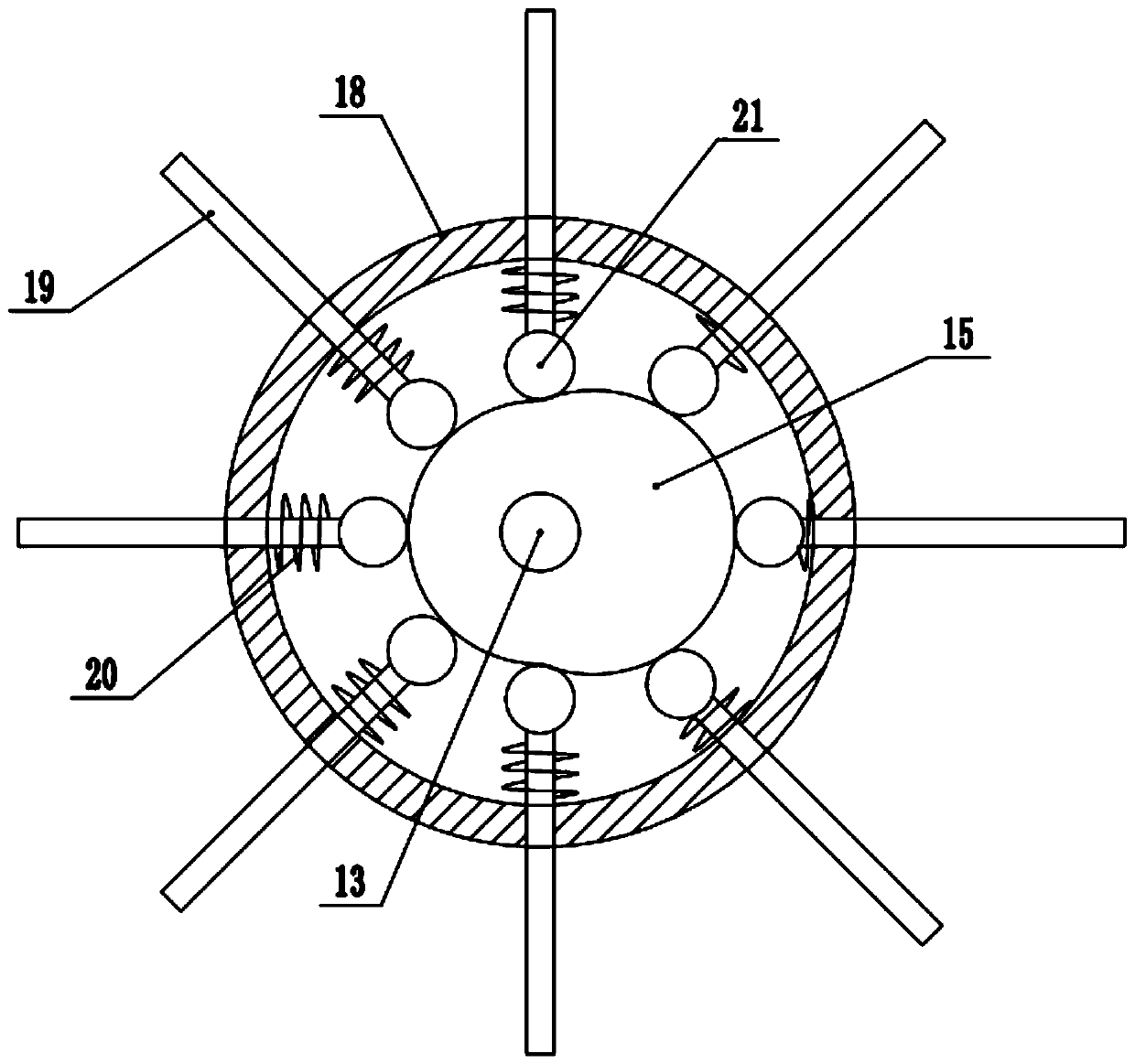 Environment-friendly treatment equipment for intermittent feeding type glass solid wastes