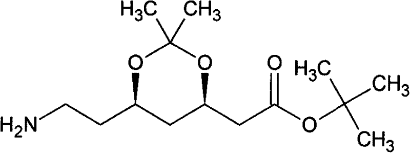 Preparation method of atorvastatin intermediate (3R, 5S)-7-amino-3,5-O-isopropylidene-3,5-dyhydroxyl heptylic acid tert-butyl acetate