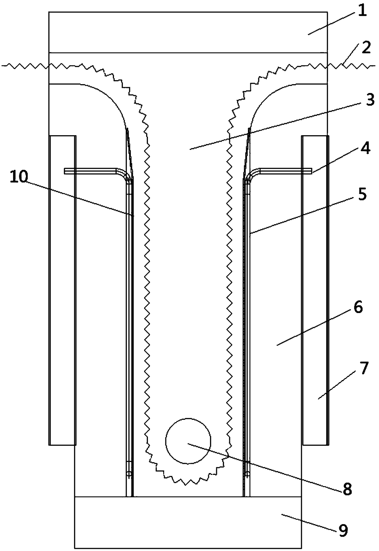 Continuous spring connected spring box type oven