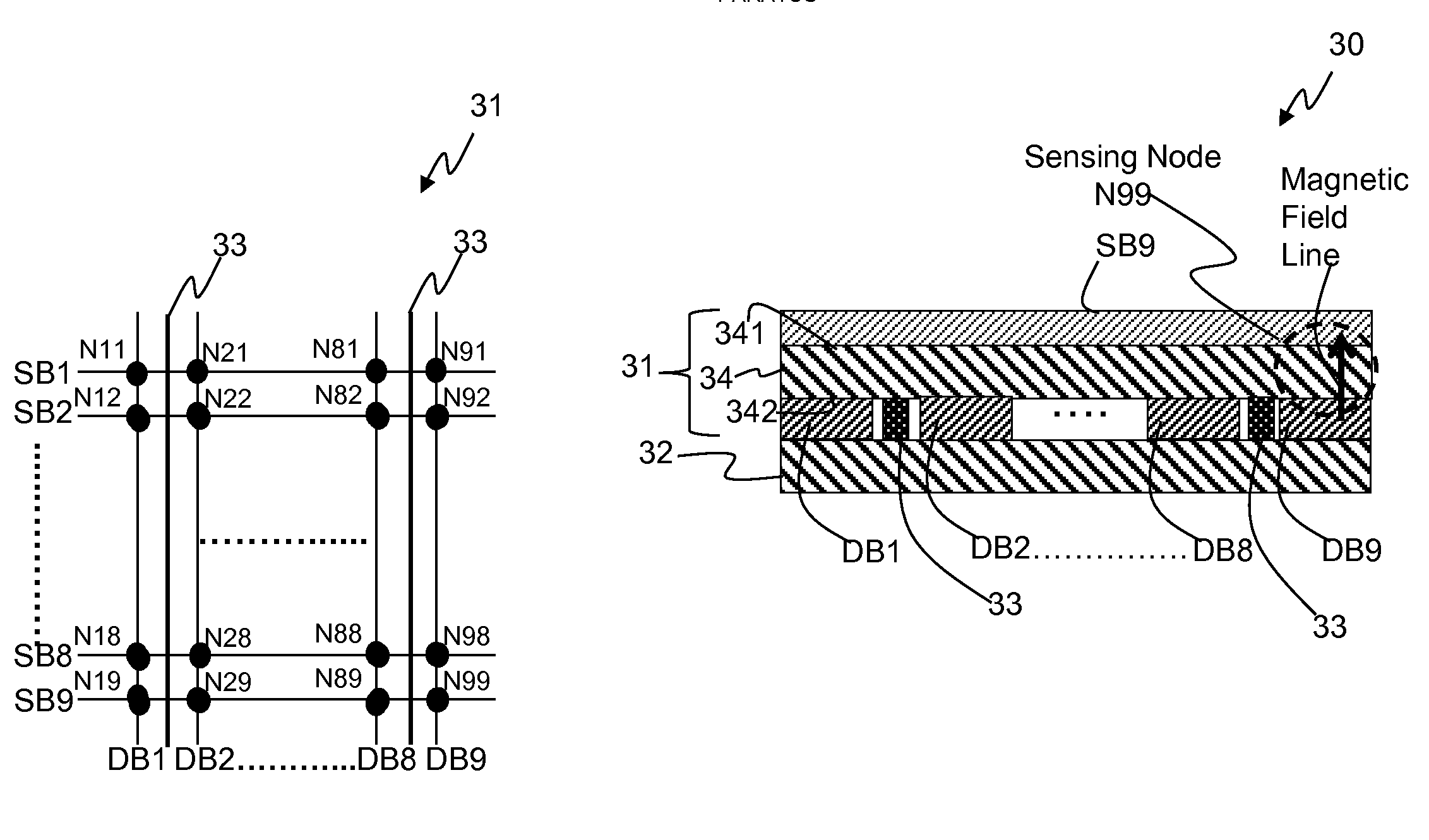 Noise-shielded capacitive touch display apparatus