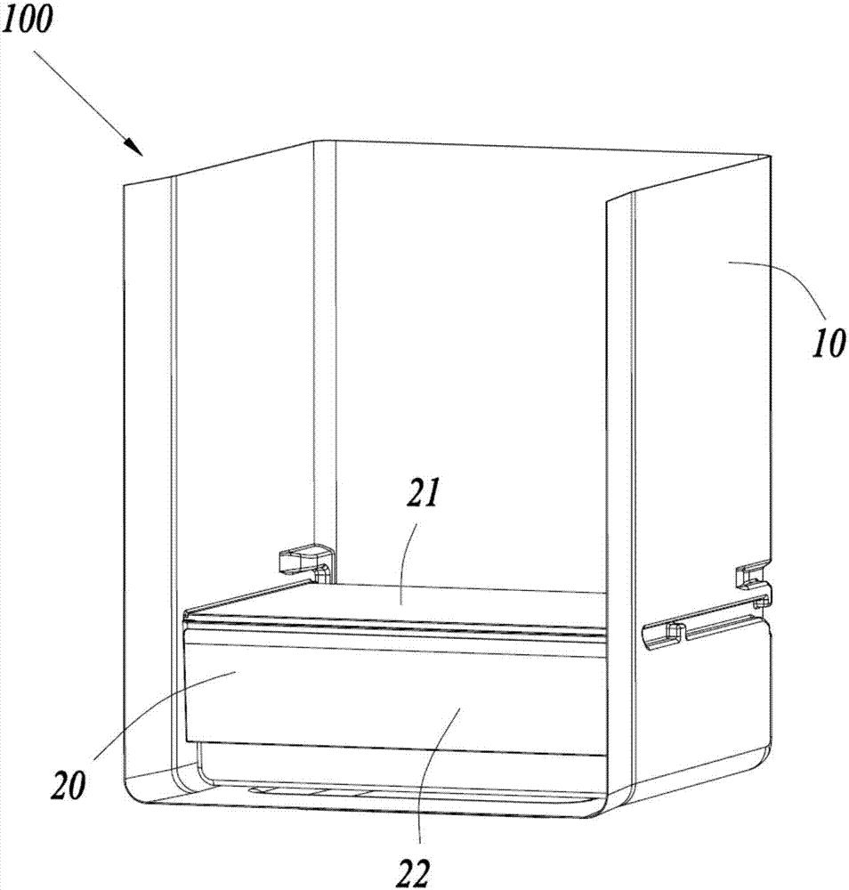 Refrigerating compartment and refrigerator provided with same
