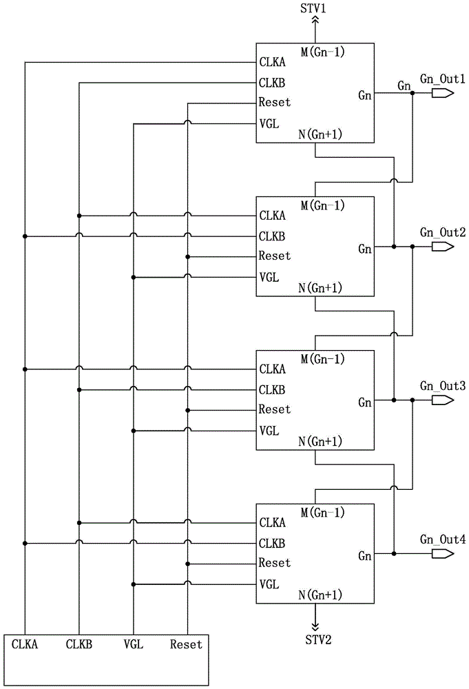 A gate drive circuit and display device thereof