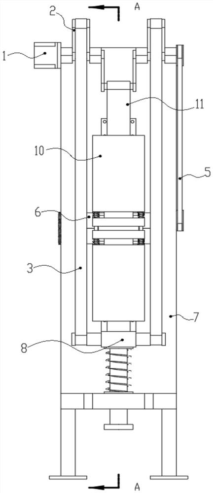 High-efficiency bidirectional stamping mechanism