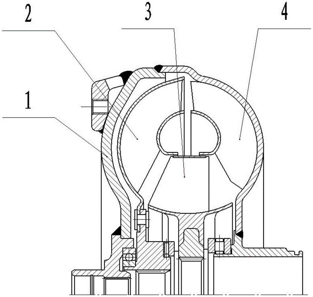 A hydraulic torque converter for a low-speed road roller