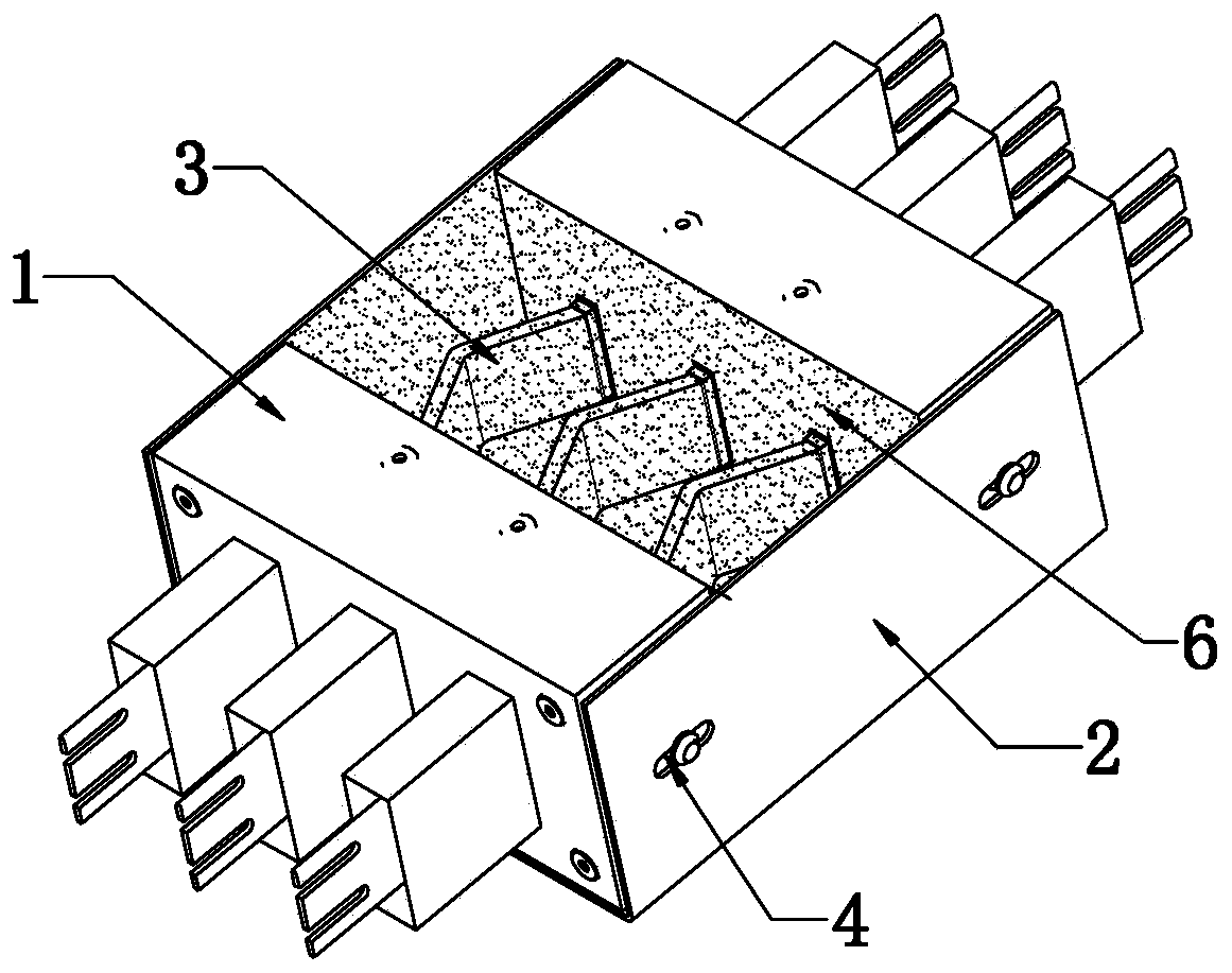 Resin pouring busbar telescopic joint