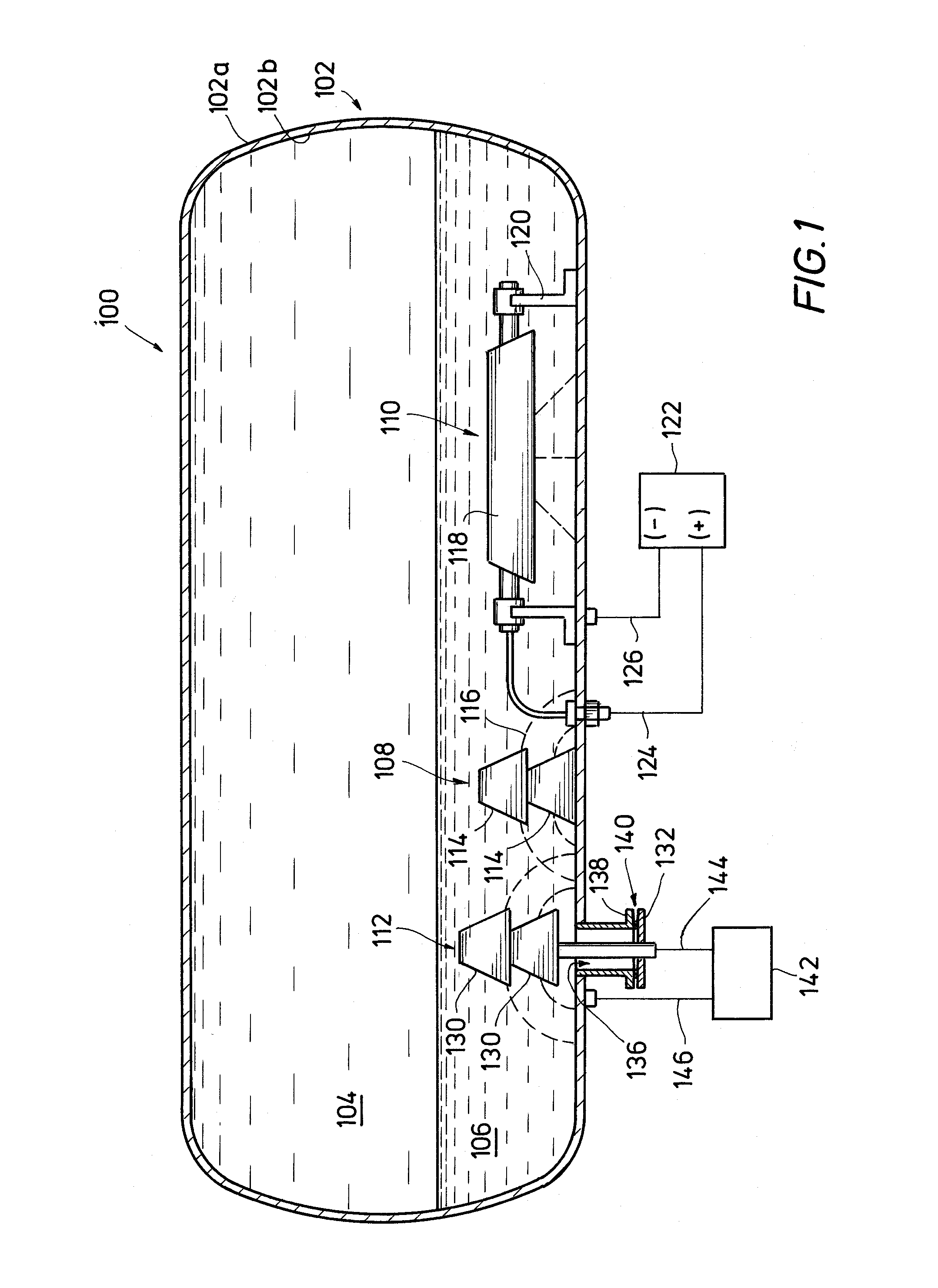 Cathodic protection automated current and potential measuring device for anodes protecting vessel internals