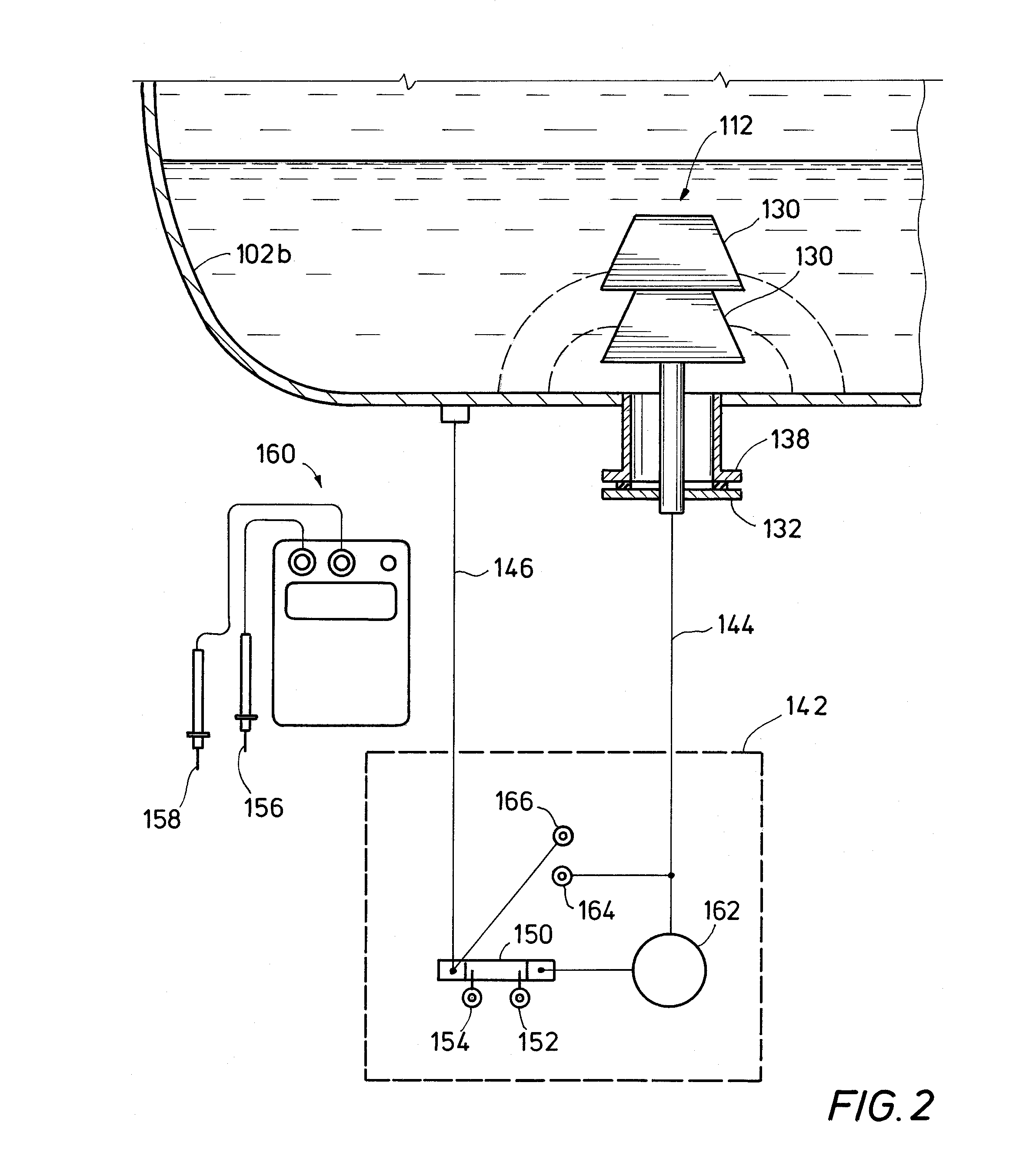 Cathodic protection automated current and potential measuring device for anodes protecting vessel internals