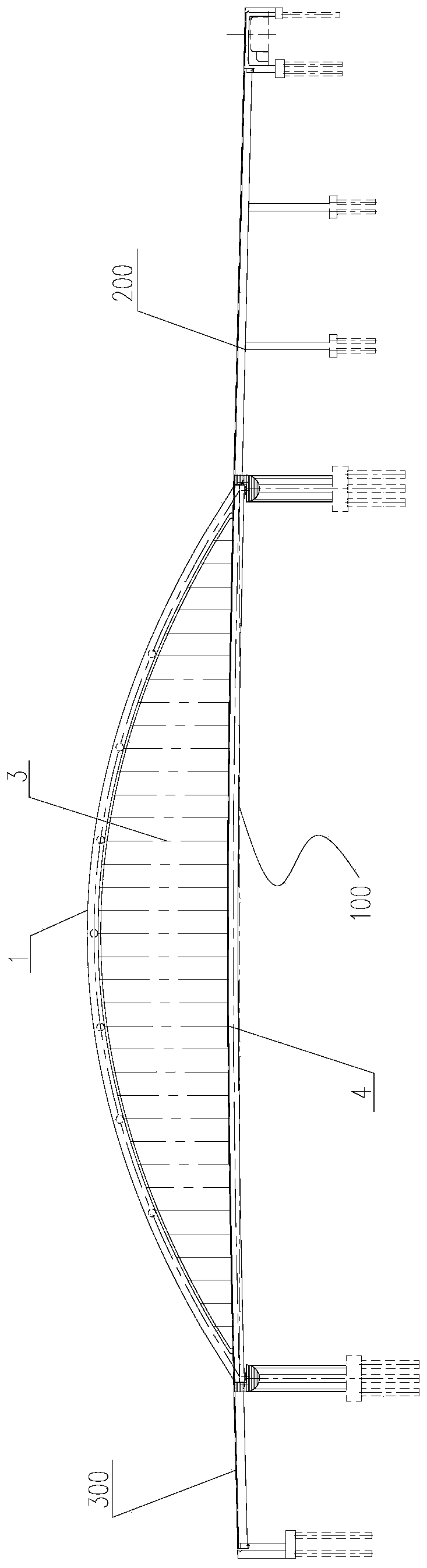 A construction method for the main bridge of the under-supported steel box arch bridge