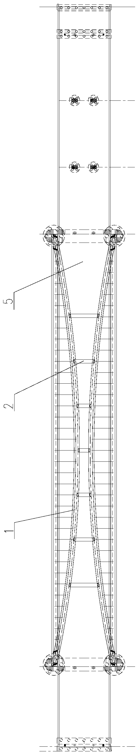 A construction method for the main bridge of the under-supported steel box arch bridge