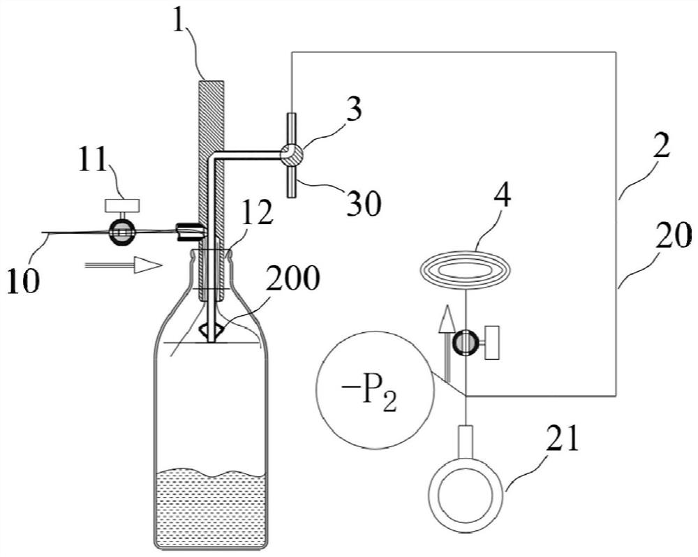 A method for controlling liquid level of non-contact liquid filling by negative pressure method