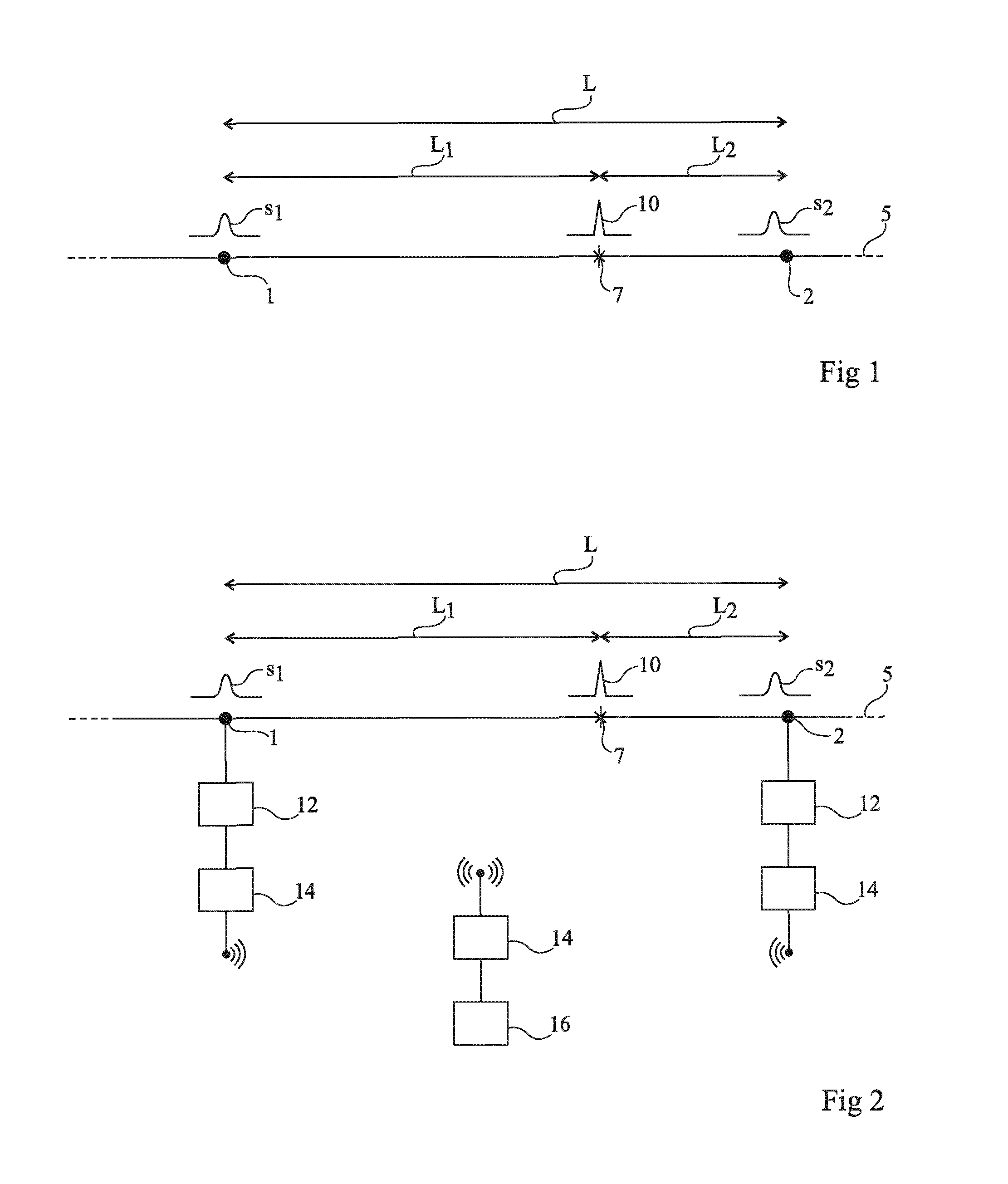 Method of locating a source of pulses in a dispersive medium