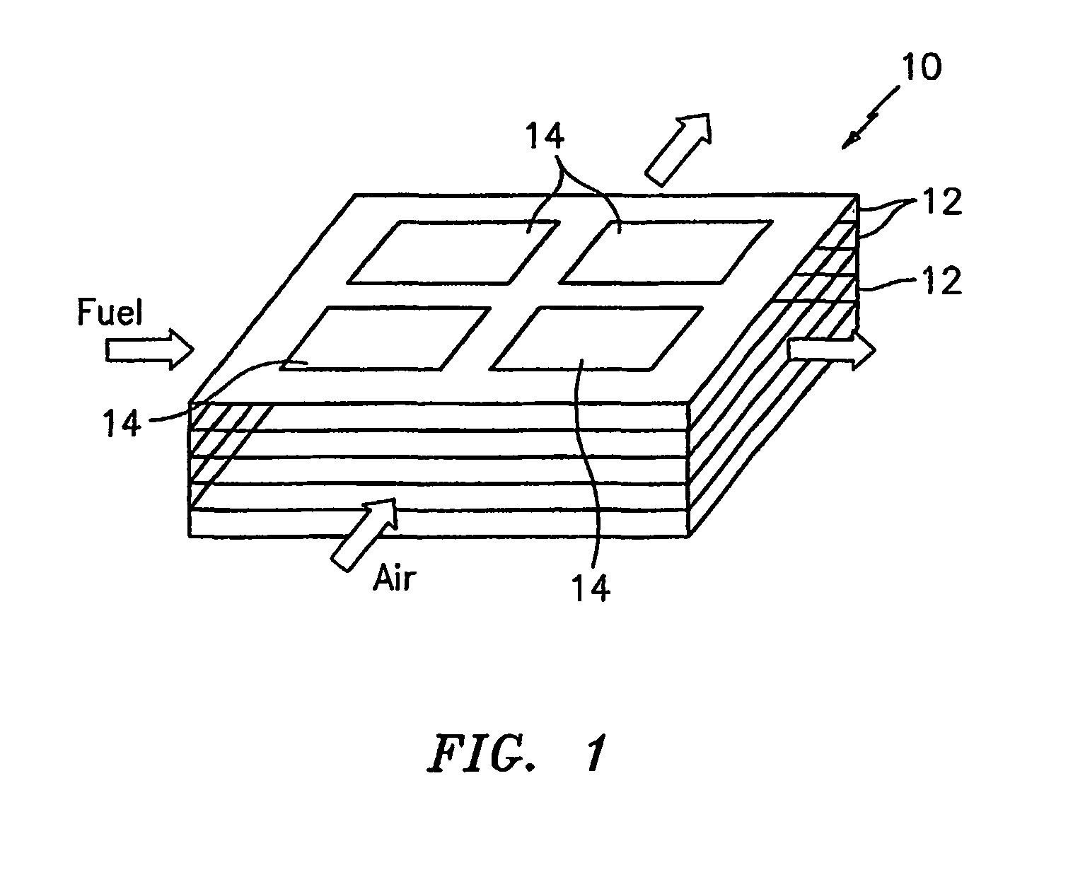 Compliant stack for a planar solid oxide fuel cell