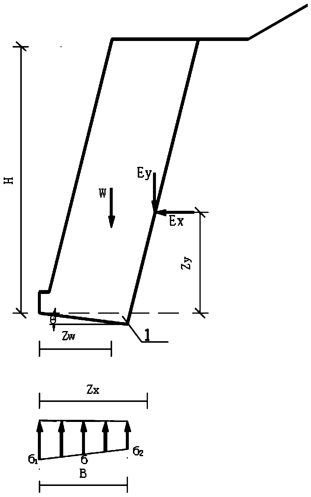 Method for restraining deformation of existing cutting gravity type retaining wall