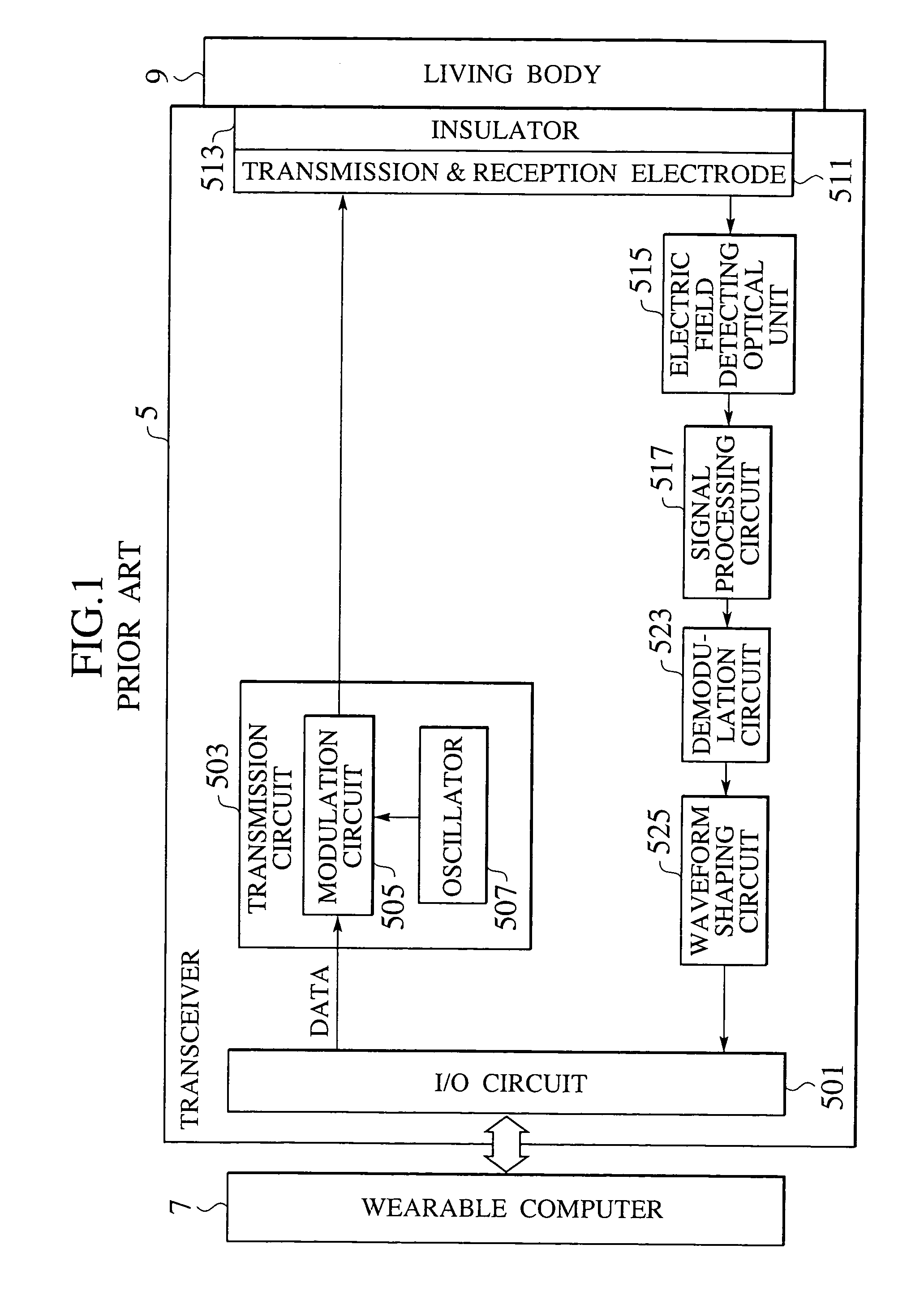 Transceiver capable of causing series resonance with parasitic capacitance